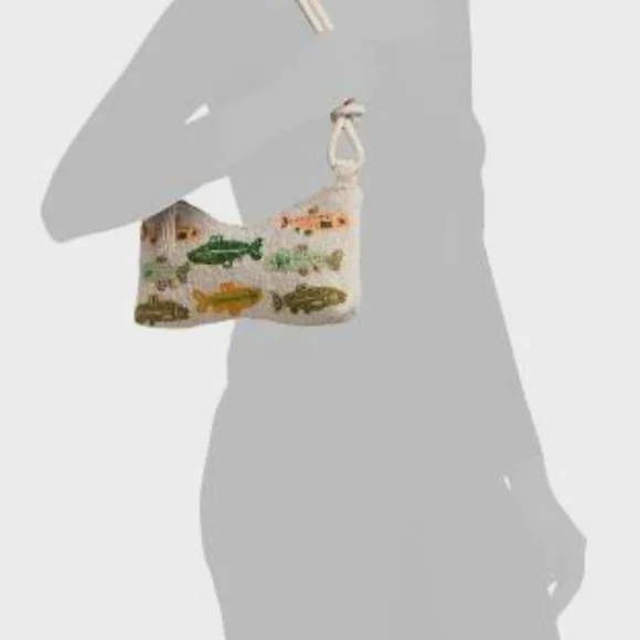 NEWLY RELEASED MADE IN INDIA BEADED WOMEN'S SHOULDER BAG " "FISH THEME" - Picture 3 of 16